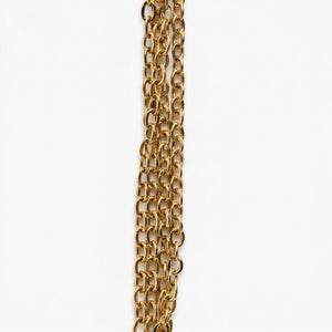 Mixed Chain Open Circle Gold Bracelet – Cable & Paperclip Links | Bunniwear