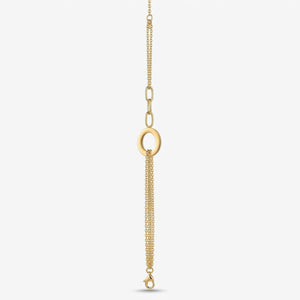Mixed Chain Open Circle Gold Bracelet – Cable & Paperclip Links | Bunniwear