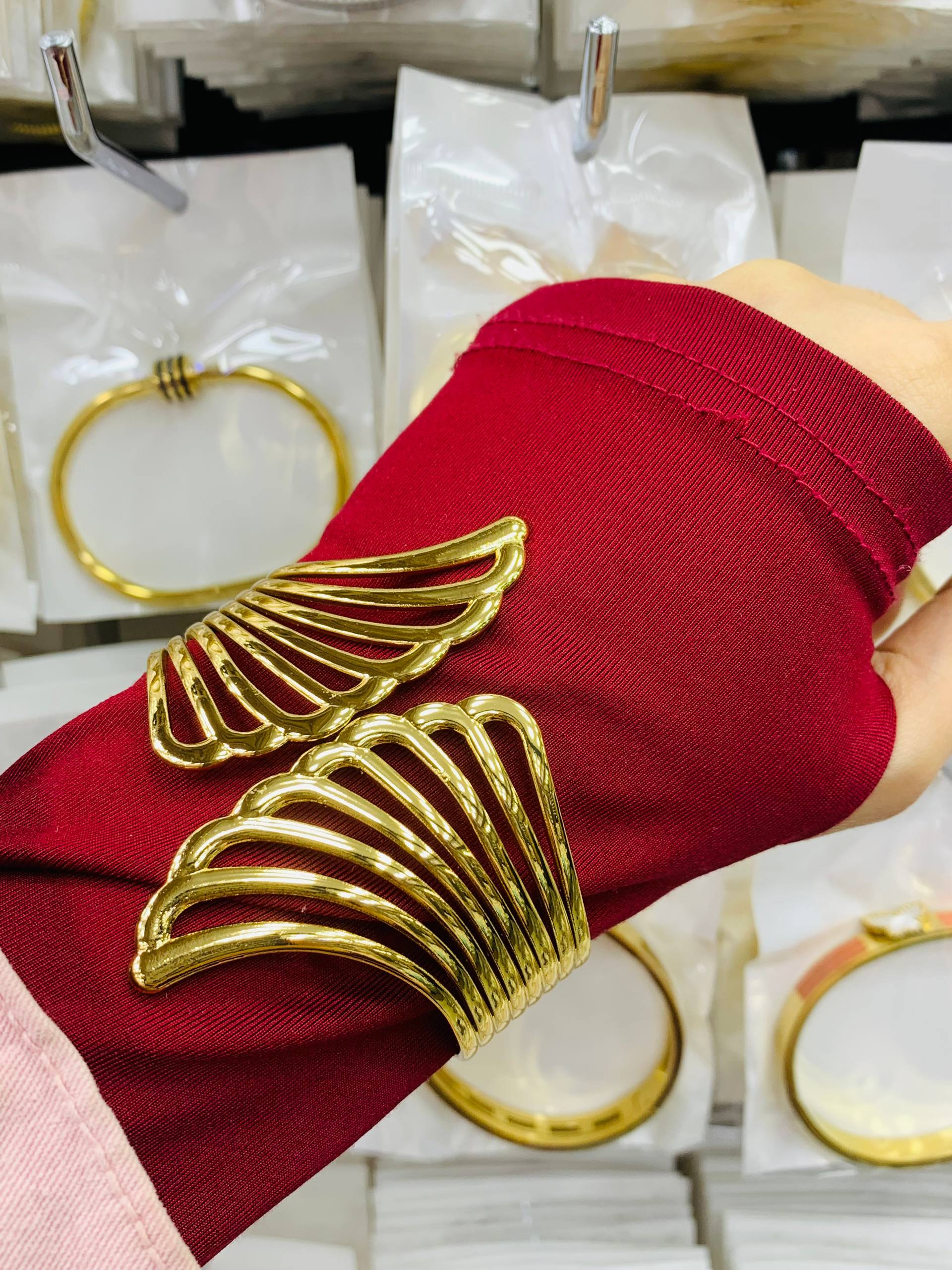 Stainless Steel Multi-Wire Cuff Bracelet – Layered Strand Design