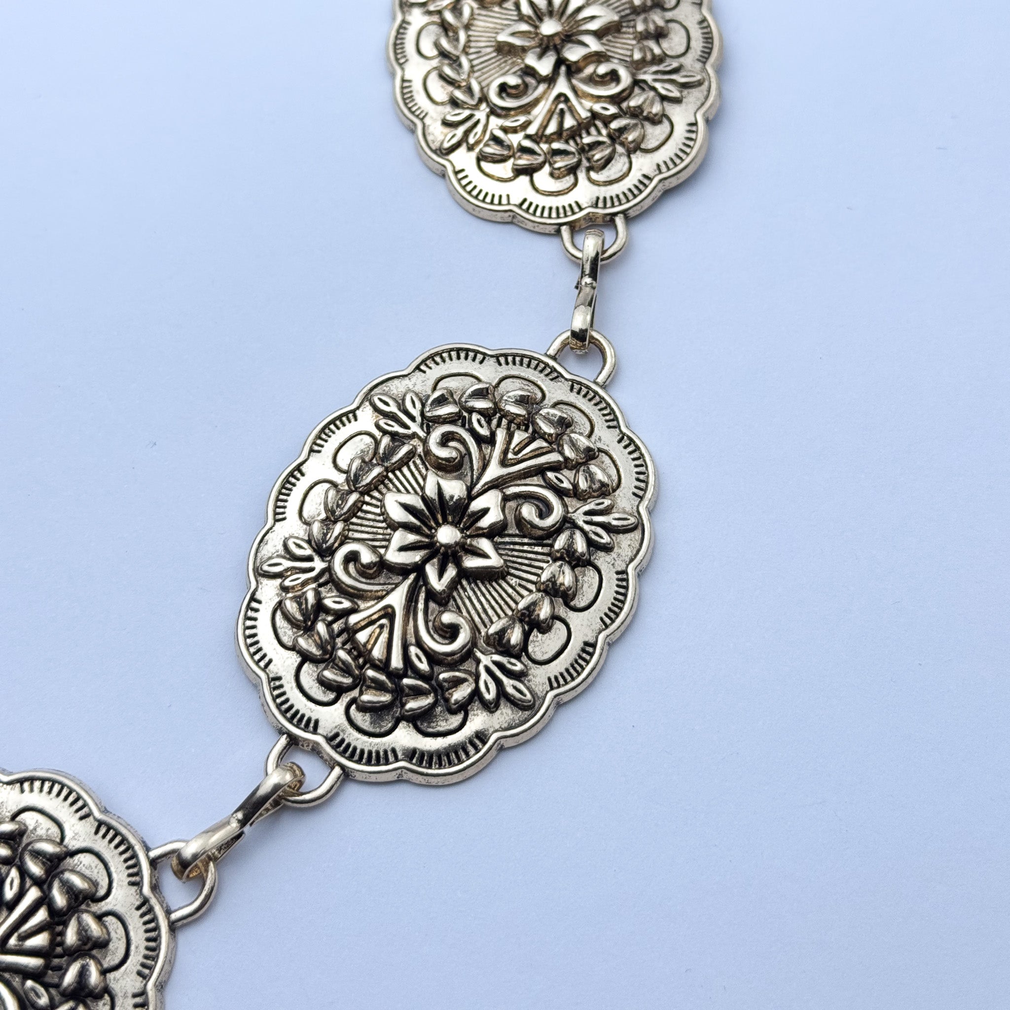 Gold Floral Scallop Chain Belt – Vintage Waist Chain