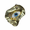 Gold Evil Eye Brooch – Crystal Accent Enamel Pin | Bunniwear