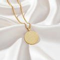 Ayat Al Kursi Gold Necklace – Arabic Calligraphy Pendant