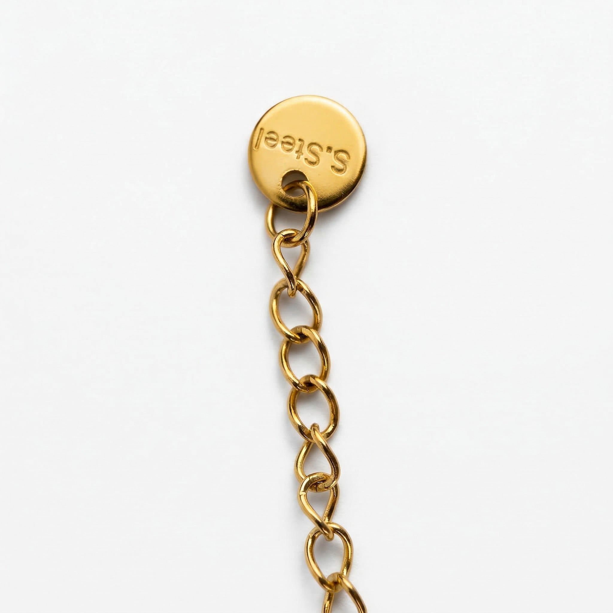 Paperclip Charm Crystal Station Gold Bracelet – Sliding CZ Stones | Bunniwear
