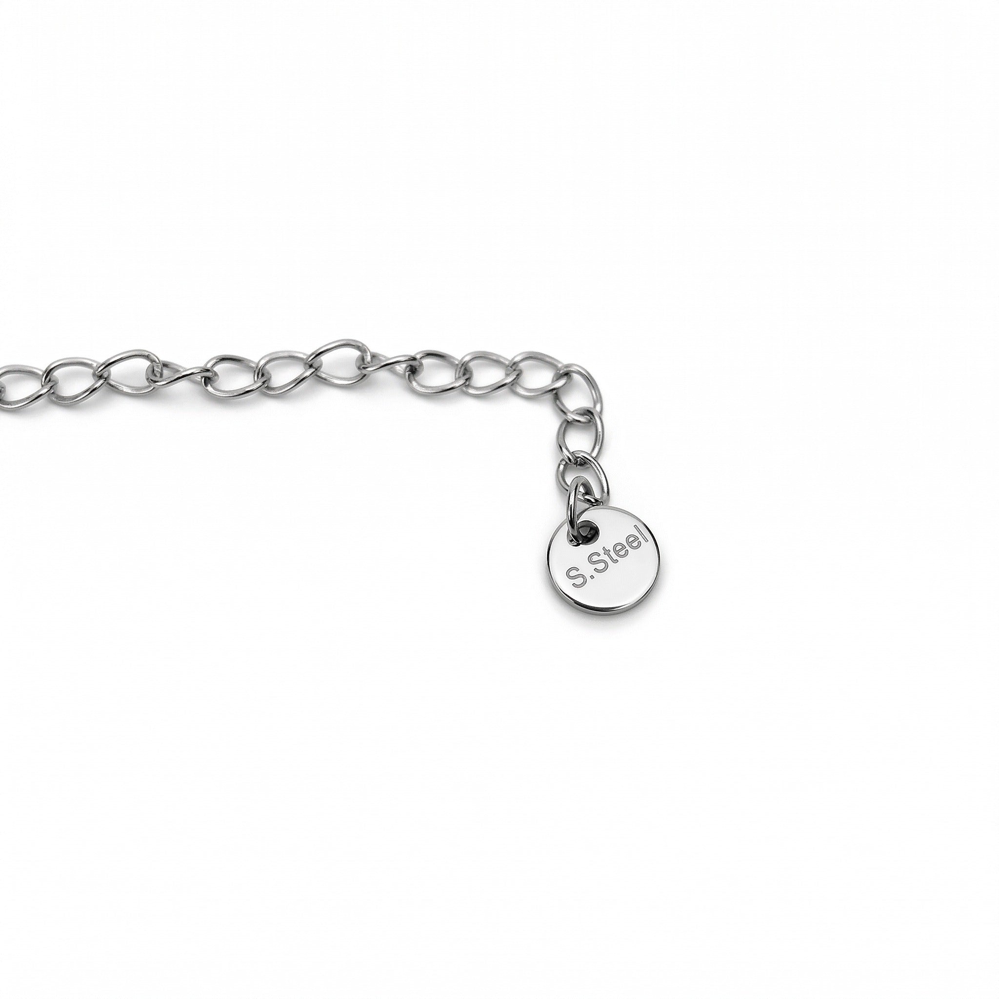 Silver Sliding Stone Paperclip Charm Bracelet – Moving CZ Stones | Bunniwear