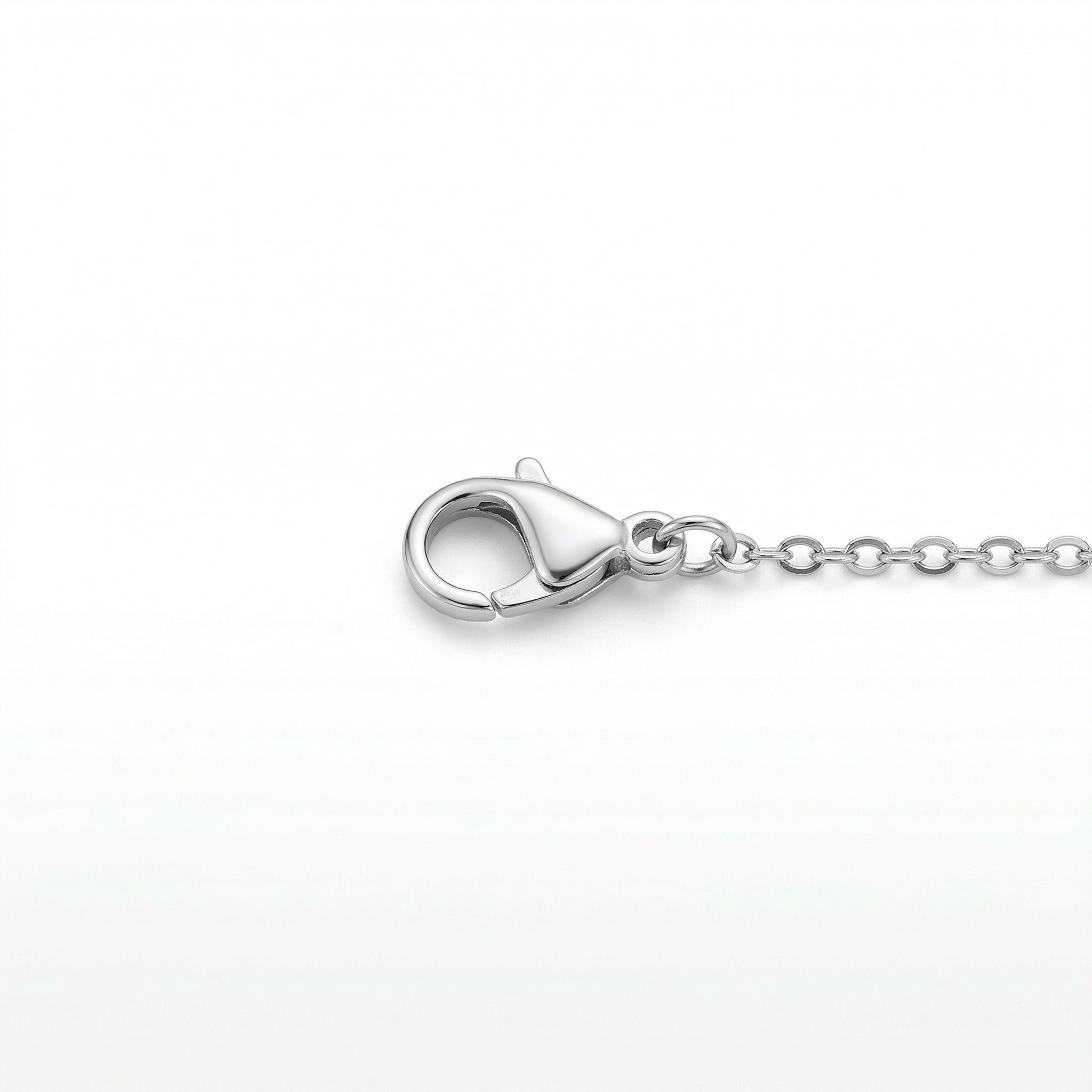 Silver Sliding Stone Paperclip Charm Bracelet – Moving CZ Stones | Bunniwear