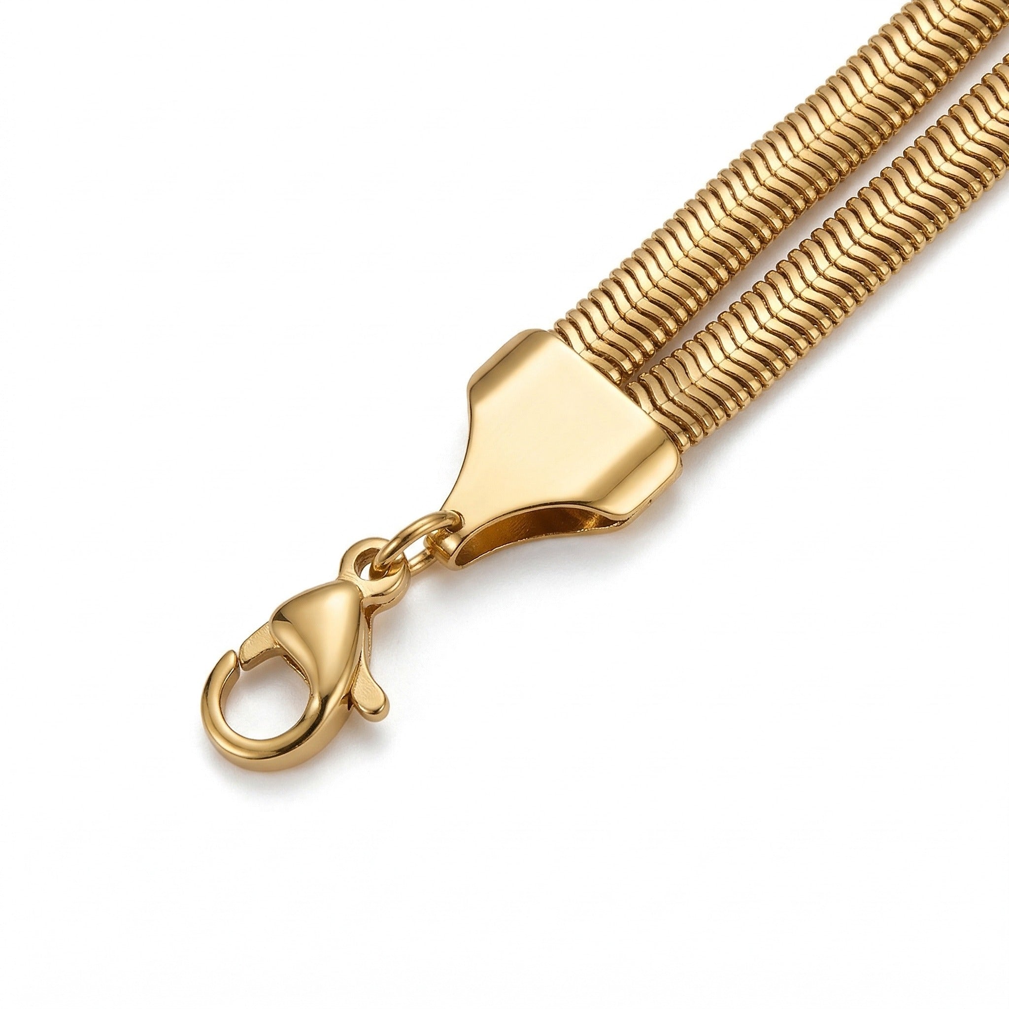 Double Herringbone Pearl Flower Gold Bracelet – Filigree Flower with Pearl | Bunniwear