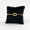 Mixed Chain Open Circle Gold Bracelet – Cable & Paperclip Links | Bunniwear