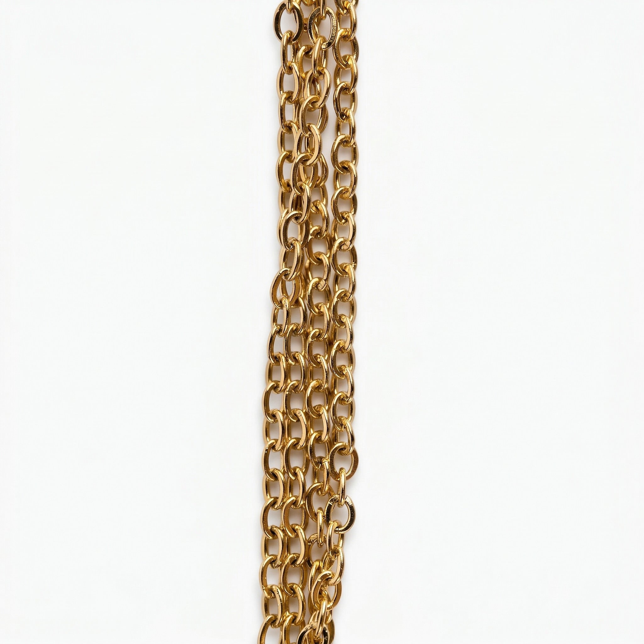 Mixed Chain Open Circle Gold Bracelet – Cable & Paperclip Links | Bunniwear