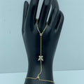 Crystal Butterfly Hand Chain – Gold Single Butterfly Design