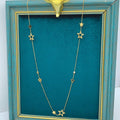 Gold Star Hijab Chain – Multi-Strand Crystal Accent Design