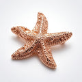 Rose Gold Starfish Brooch – Textured Marine Pin