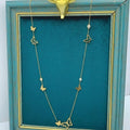 Gold Butterfly Hijab Chain – Multi-Strand Crystal Wing Design